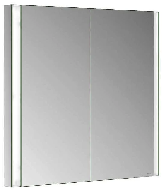 ACTIS Spiegelschrank BASE Alu LED-Bel. WEB 800x710x115mm 2-trg Korpus verspieg.