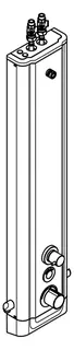 Aquarotter DUPA, F5, elek., Edelstahl, Therm., Umst Kopf-Handbrause, für Batt./Netzteil – Bild 3