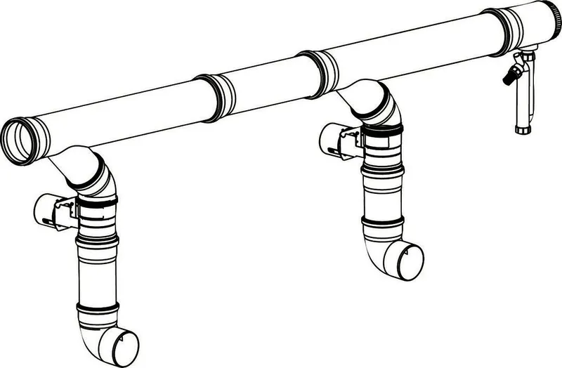 BOSCH Abgaszubehör FC-CS106 DN200/DN200 Set Abgaskaskade Überdruck mit CO-Sensor