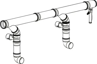BOSCH Abgaszubehör FC-CS104 DN110/DN125 Set Abgaskaskade Überdruck mit CO-Sensor