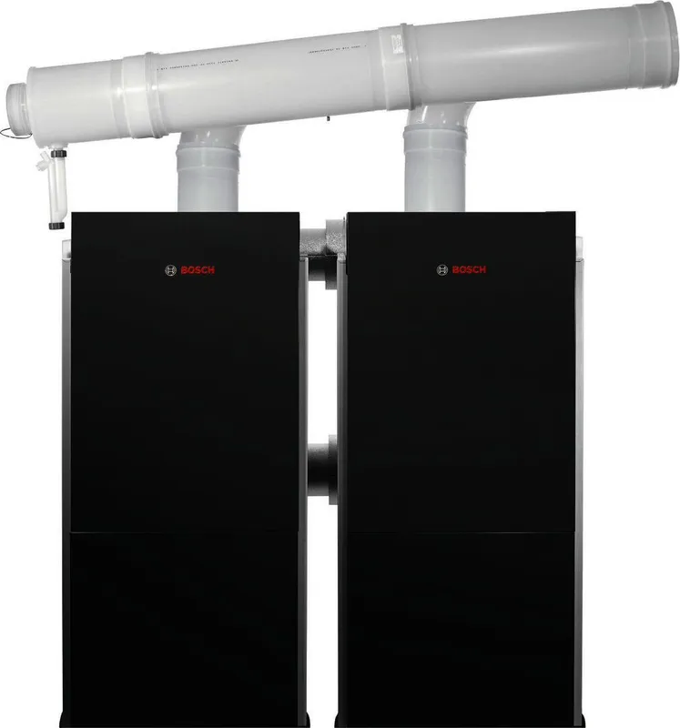 BOSCH Kesselkaskade GC7000F 400 CSR21/23 2 x GC7000F 200 kW mit Drosselklappe
