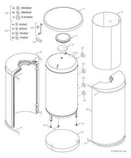BOSCH Pufferspeicher STORA BH 750-6 1 B für Wärmepumpen, 1820x1030, 750L, silber – Bild 3