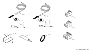 BOSCH Regelungszubehör FV/FZ Vorlauftemperaturfühler d: 9,7 mm, NTC10 – Bild 2