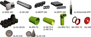 BOSCH Wohnungslüftungspaket BOPA VE103 Luftverteilpaket Rundrohr, bis 160 m2