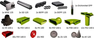 BOSCH Wohnungslüftungspaket BOPA VE112 Luftverteilpaket Flachkanal, bis 130 m2