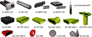 BOSCH Wohnungslüftungspaket BOPA VE114 Luftverteilpaket Flachkanal, bis 250 m2