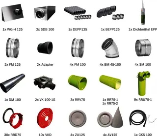 BOSCH Wohnungslüftungspaket BOPA VE123 Luftverteilpaket bis 120 m2, Deckenmont.