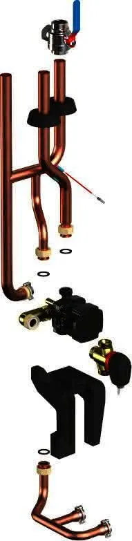 BOSCH Zubehör Erweiterungs-Set intern 2 Heizkörper, für Puffermodul CSx800iAW 12 MB