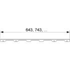 TECE Drainline disainerrest "steel II", harjatud roostevaba teras (1200 mm)