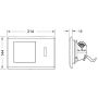 Electrónica para inodoro TECE Planus IR, red de 230/12 V, acero inoxidable cepillado