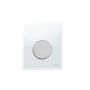 TECE Loop urinal flush plate with cartridge, white glass, matt chrome button