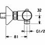 Hansa Unita Brause-Thermostat-Batterie, DN 15 (G 1/2) verchromt