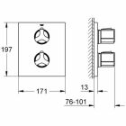 Grohe Allure Ensemble de finition thermostatique pour douche, chromé