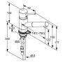 Kludi Scope mixer monocomandă pentru chiuvetă cu gura de scurgere