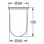 Grohe Ersatzglas Essentials 40393 für Toilettenbürstengarnitur 40374