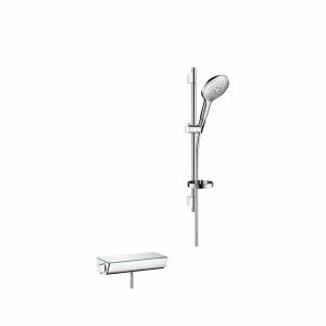 Hansgrohe Raindance Select 150 Brausenkombi mit Thermostat und 650 mm Stange weiss/chrom