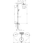 Hansgrohe Croma 220 Showerpipe with single-lever mixer, chrome