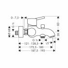 Hansgrohe Talis S površinska kopalna armatura krom