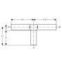 Geberit Silent-PP cot dublu de conectare 90° extins 50mm/46mm/46mm