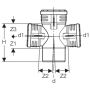 Geberit Silent-PP branch double 87.5° 125mm/110mm