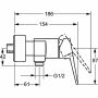 Hansa mixer monocomandă pentru duș de suprafață Hansatwist 0967, mâner cromat