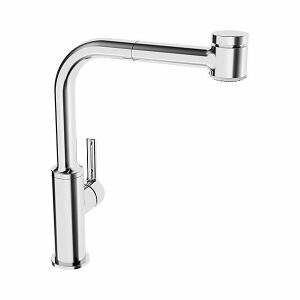 Hansa single-lever sink mixer, Hansaronda 5491, lever operated from the side, chrome