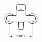 Hansa WT EH Wandbatterie Hansasigna 0253 S-Anschlüsse absperrbar verchromt