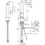 Hansa Ligna Waschtisch Armatur, Hebel seitlich bedient, chrom, mit Ablaufgarnitur