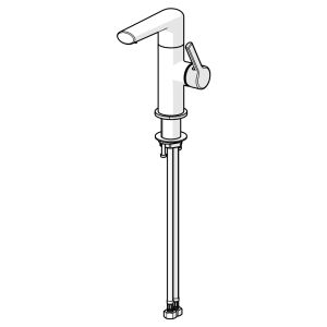 Hansa WT-Einhand-Einlochbatterie Hansaronda 5534, Hebel seitlich bedient, chrom