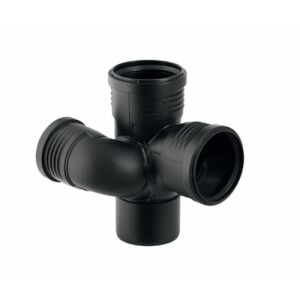 Geberit Silent-PP, coude de branchement de 87,5° à droite 110 mm/75 mm/110 mm