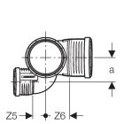 Geberit Silent-PP Schachtbogenabzweig 87,5° rechts 110mm/75mm/110mm