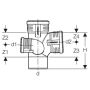 Geberit Silent-PP Schachtbogenabzweig 87,5° rechts 110mm/75mm/110mm