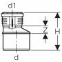 Geberit Silent-PP eccentric reducer standard 110mm/40mm