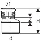 Geberit Silent-PP eccentric reducer standard 125mm/110mm