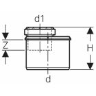 Réduction excentrique courte Geberit Silent-PP 90 mm/75 mm