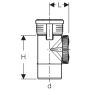 Geberit Silent-PP pièce de nettoyage avec ouverture de service ronde 90° 125 mm