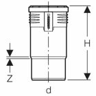 "Geberit Silent-PP" ilgas lizdas 75 mm