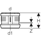 Geberit Silent-PP Übergangsmuffe auf Slient db 20 und PE 75mm/75mm