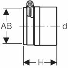 Geberit Silent-PP üleminekumuhv malmile 125mm