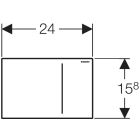 Geberit Sigma70 Betätigungsplatte für 2-Mengen-Spülung (Glas weiß)