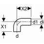 Coude de raccordement Geberit PE 90° pour manchette