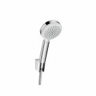 Hansgrohe Crometta 100 1jet/Porter Brausenset weiss/chrom Brauseschlauch 1600mm