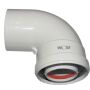 Wolf DN60/100 90° exhaust gas pipe elbow for gas heating boilers