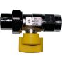 Wolf gas ball valve, straight Rp3/4" with thermal fuse, chrome-plated