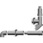 Wolf exhaust gas pipe kit for installation on the facade (external wall), DN80/125, independent of room air