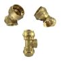 Brass compression fitting for PE pipe, T-piece IT (3/4 x 25 mm)