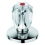 Grohe Oberteil 11542 1/2" f.UP-Vent. Brillant Griff Markierung rot, chrom