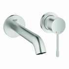 Grohe Essence 2-Loch-Waschtisch-Wandbatterie, Ausladung 183mm, supersteel