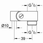 Grohe spojovací diel 28785 biely pre Relexa 1/2"