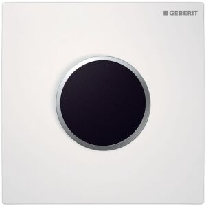 Geberit Type 10, commande électronique pour urinoir, alimentation secteur (blanc / chrome mat)